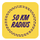 50 km radius icon